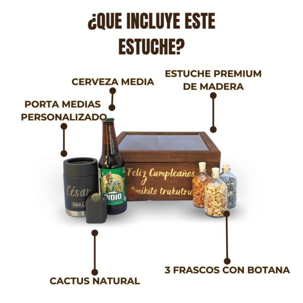 Estuche con cerveza y portacerveza personalizado - Imagen 4