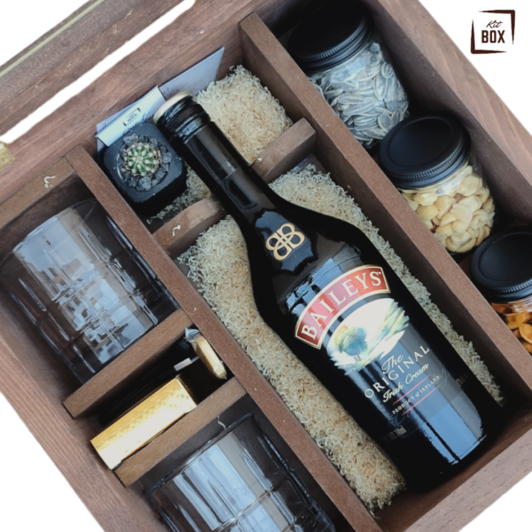 caja de regalo con baileys