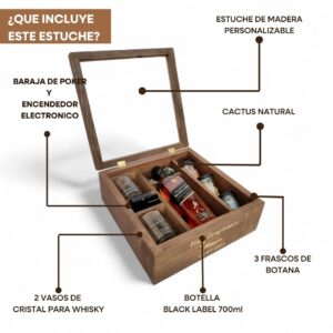 Estuche con whisky