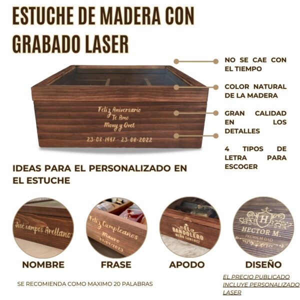Estuche con Licorera y Vasos - Imagen 6