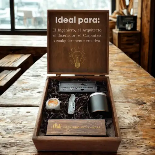 Kit Ingeniero | Regalo Personalizado en Madera para Hombres - Imagen 4