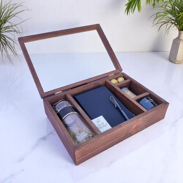 Regalo para hombre con veladora, agenda y infusor de te